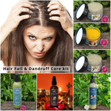 Taruvar Ayurveda - Hair Fall Control Kit With Dandruff Care. - Taruvar Ayurveda