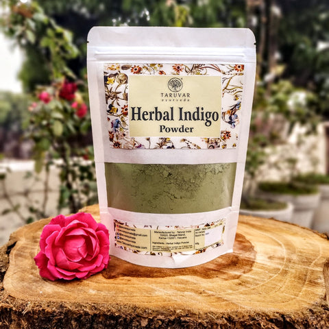 Herbal Indigo Powder Blend For Hair Colour. - Taruvar Ayurveda