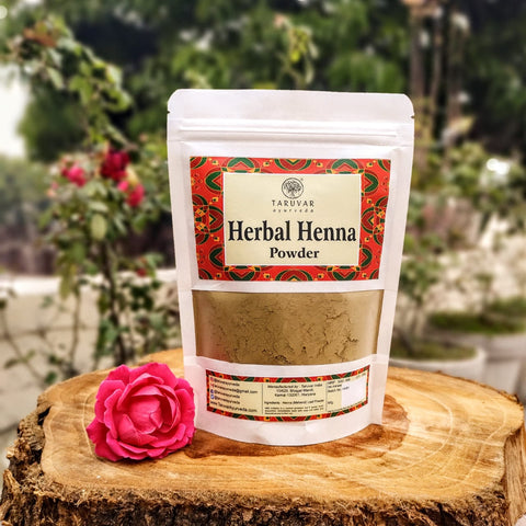 Herbal Henna Powder Blend (Mehendi) For Hair Colour and Conditioning. - Taruvar Ayurveda